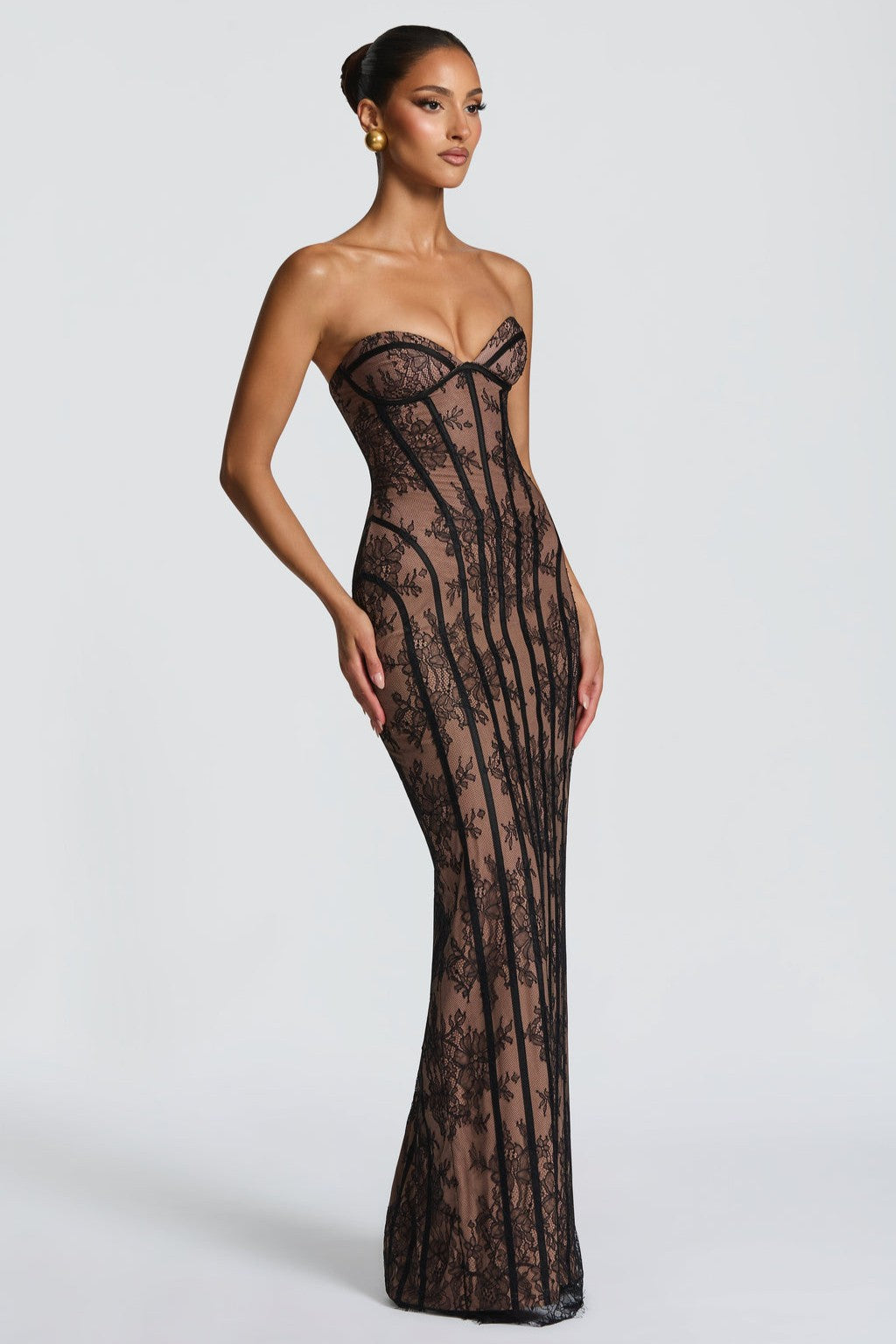 Juliette | Off-Shoulder Lace Sweetheart Maxi Dress
