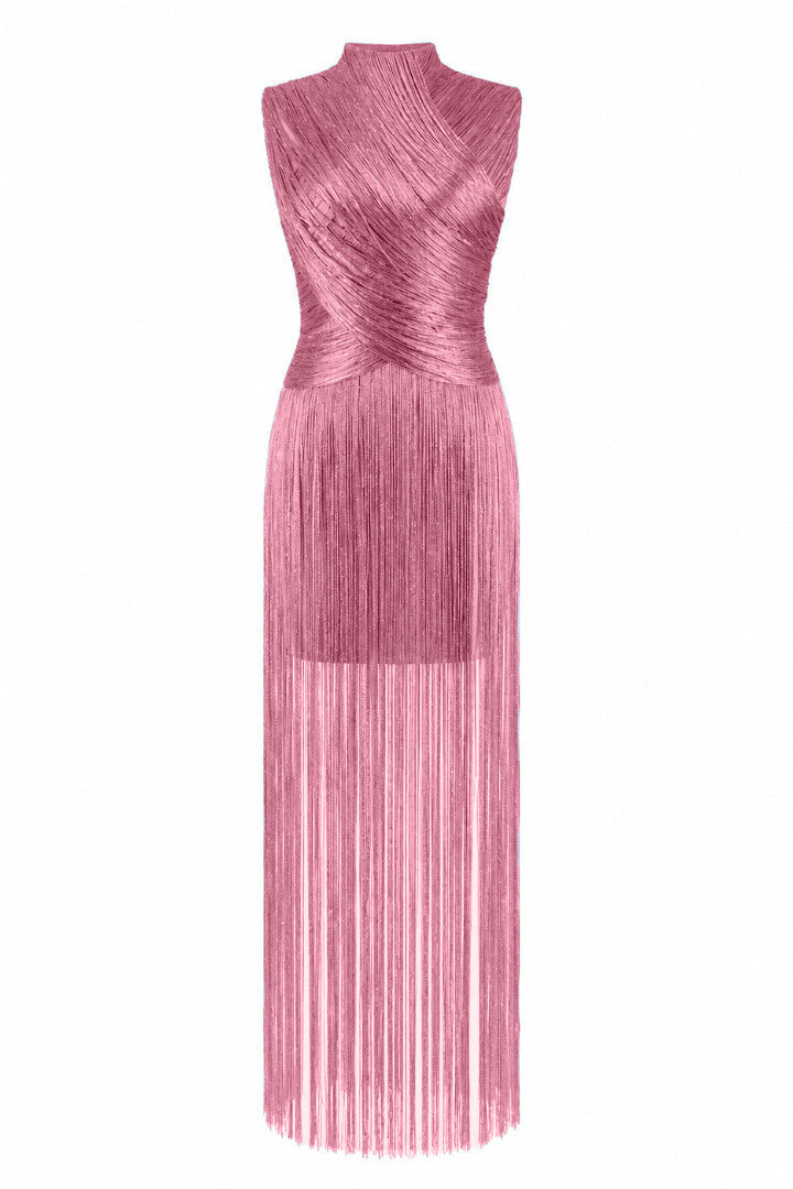 Giselle | Bandage Tassel Sleeveless Maxi Dress