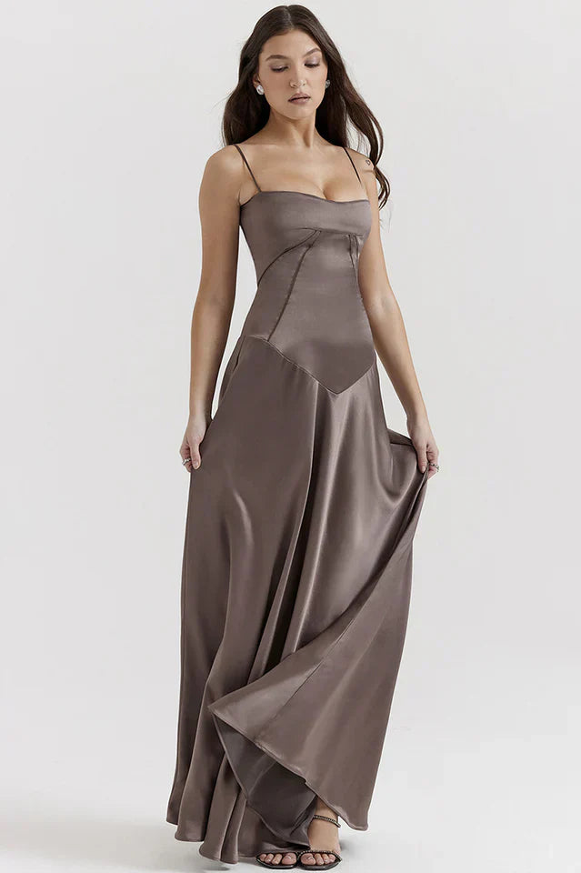 Cara | Lace-Up Back Maxi Dress