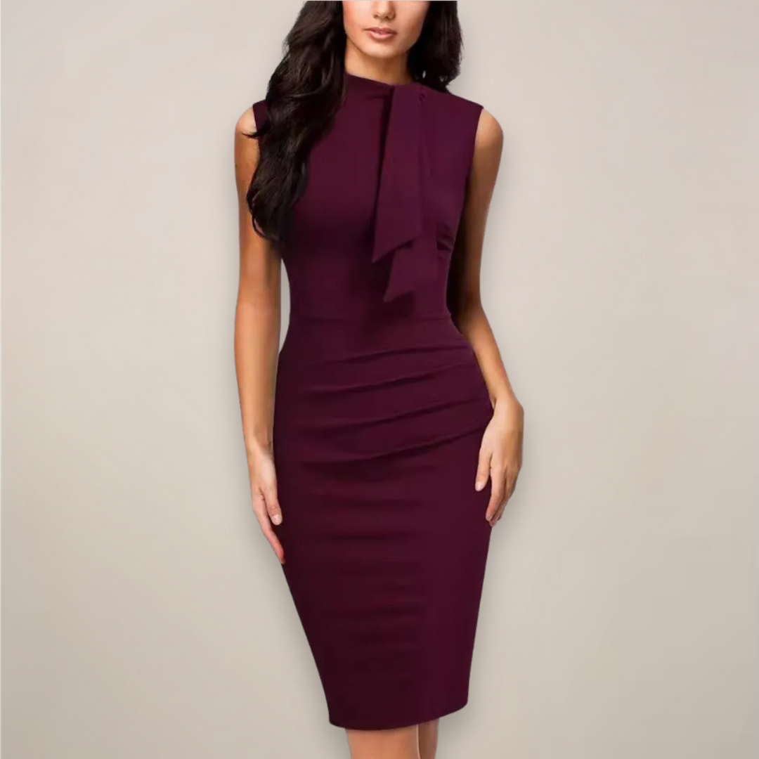 Liv | Sleeveless Sheath Cocktail Midi Dress