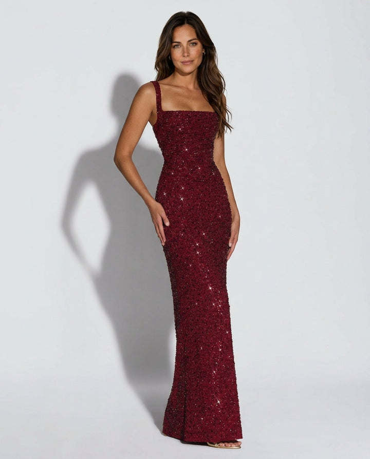 Calanthe | Sleeveless Sequin Maxi Dress